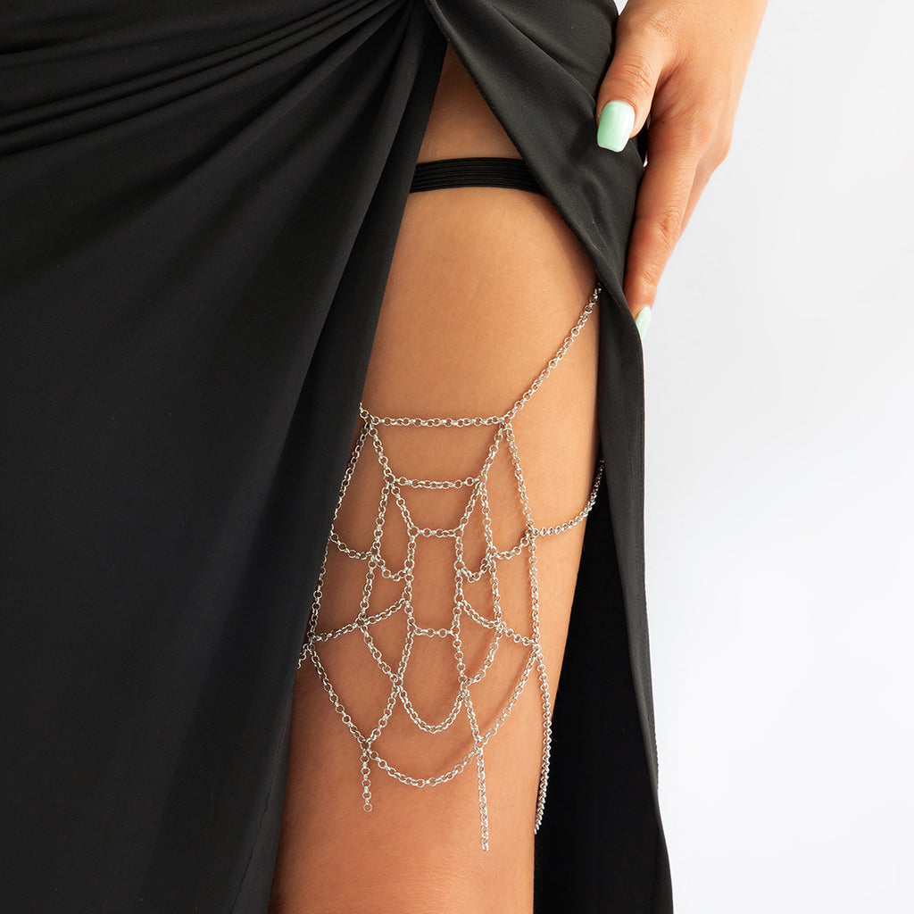 Geometric Body Chain — Minimalist Women’s Layered Jewellery