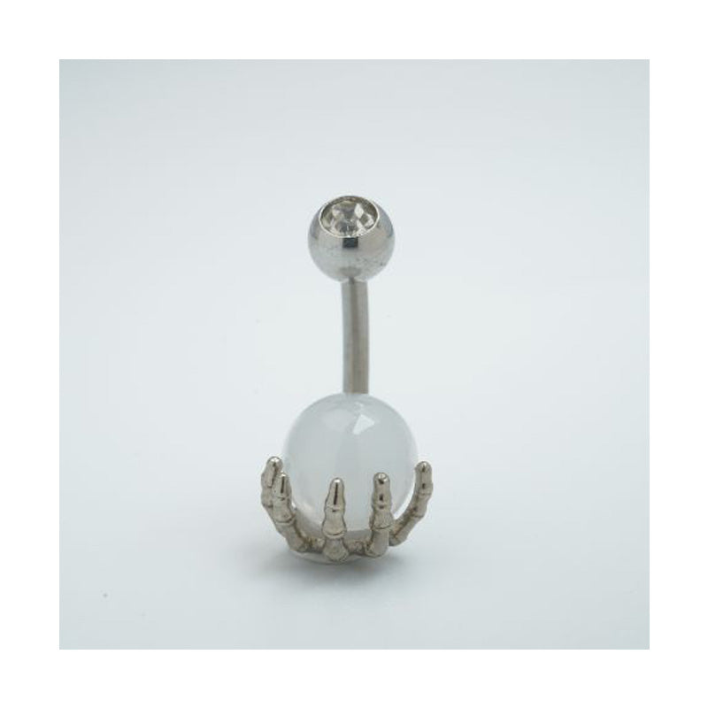 Skeleton Balls Piercing Banana Piercing Stainless Steel 14G Belly Button Piercing Women's Claws