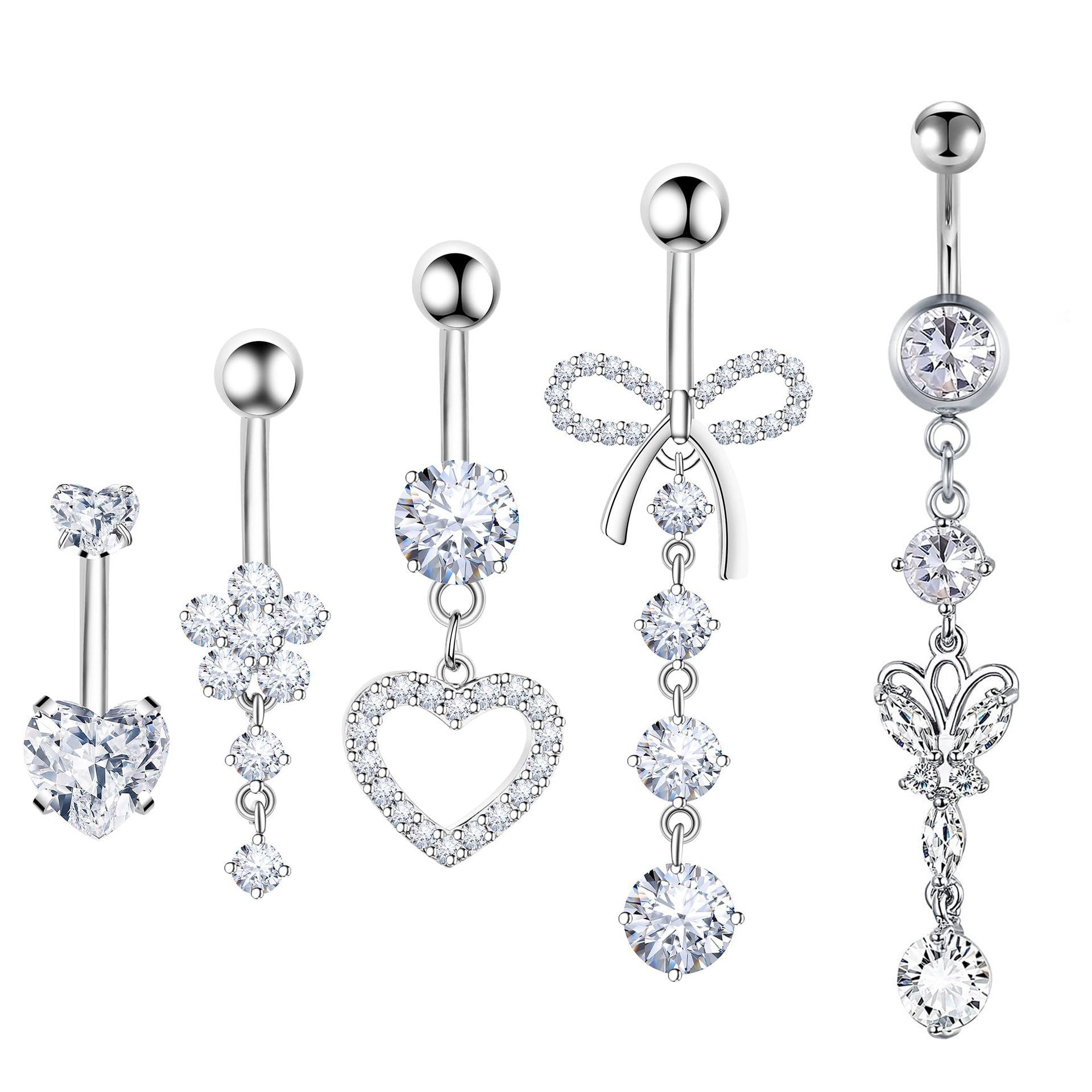 Butterfly Navel Stud — Stainless Steel & Copper Belly Piercing Jewellery