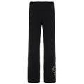 Vintage-style Personalized Printed Black Knit Pants
