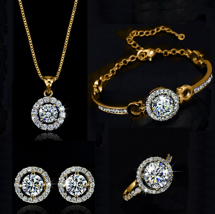 Floral Elegance Jewelry Set – Earrings & Necklace Combo for Women