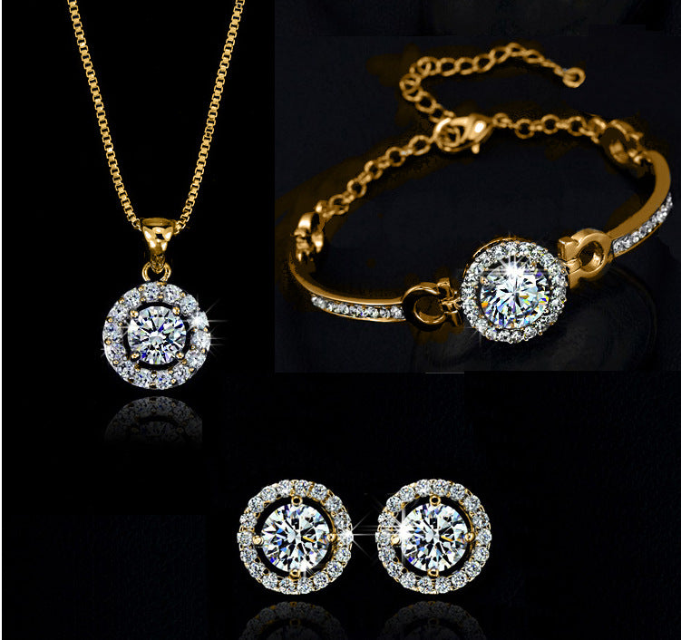 Floral Elegance Jewelry Set – Earrings & Necklace Combo for Women