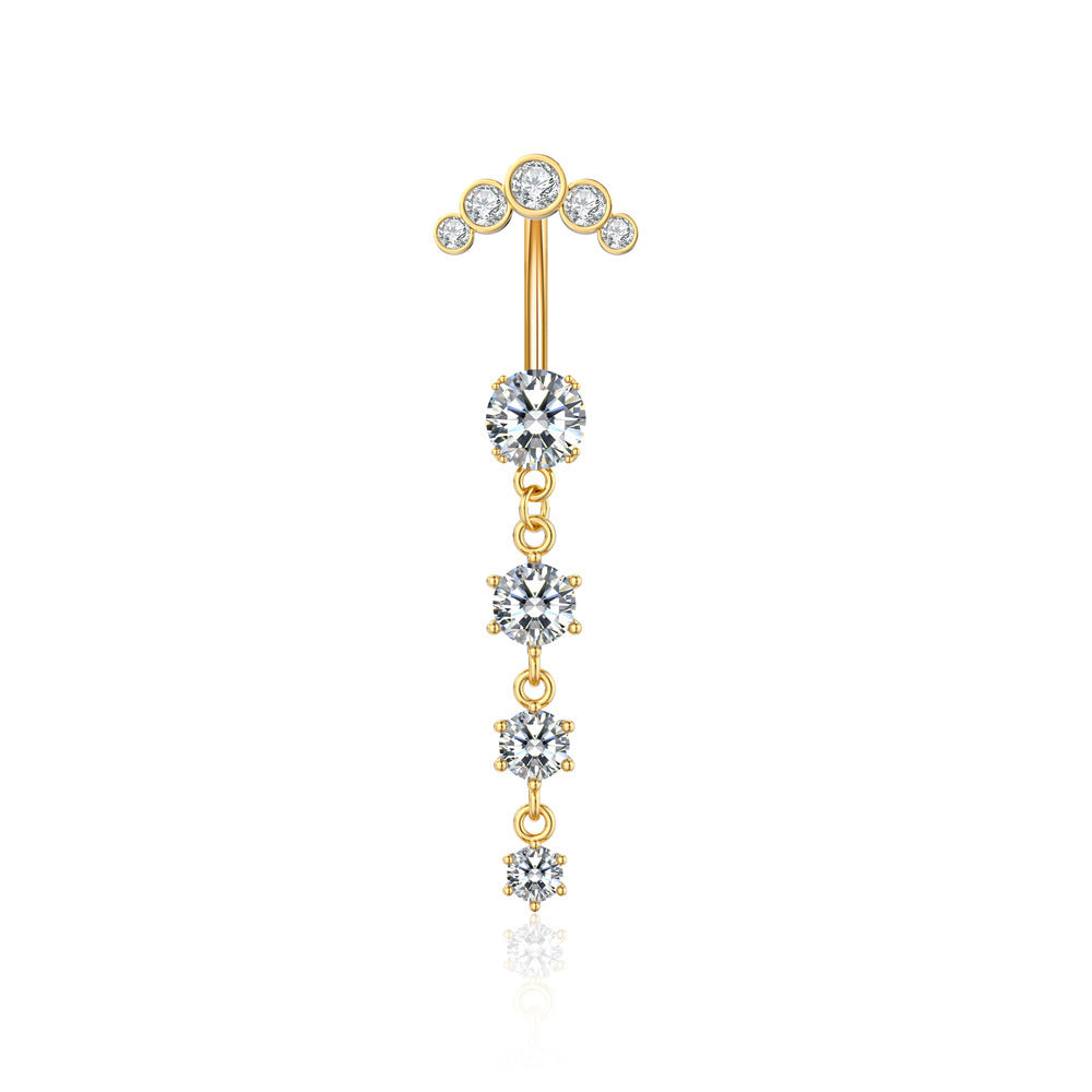 Butterfly Navel Stud — Stainless Steel & Copper Belly Piercing Jewellery