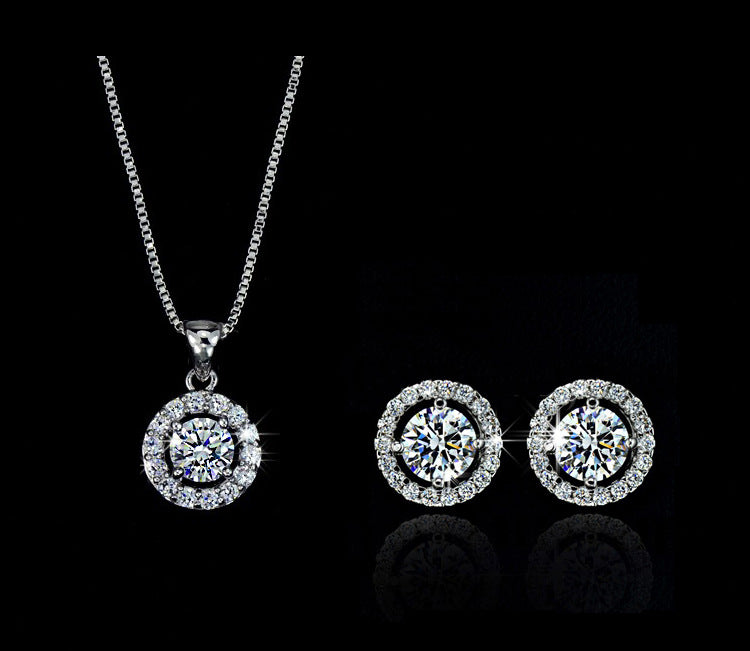 Floral Elegance Jewelry Set – Earrings & Necklace Combo for Women