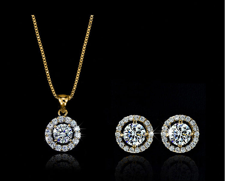 Floral Elegance Jewelry Set – Earrings & Necklace Combo for Women