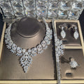Zircon 4-Piece Jewellery Set — Necklace, Earrings, Bracelet & Ring