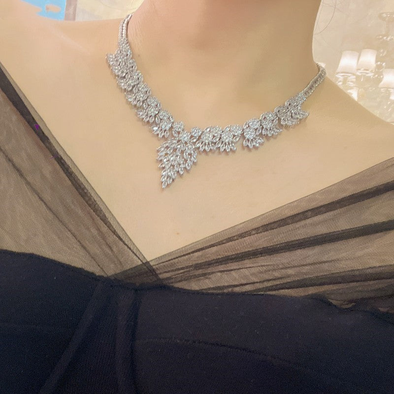 Zircon 4-Piece Jewellery Set — Necklace, Earrings, Bracelet & Ring