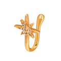 Zircon Star & Heart U-Clip Nose Cuff — No-Pierce Nose Jewellery