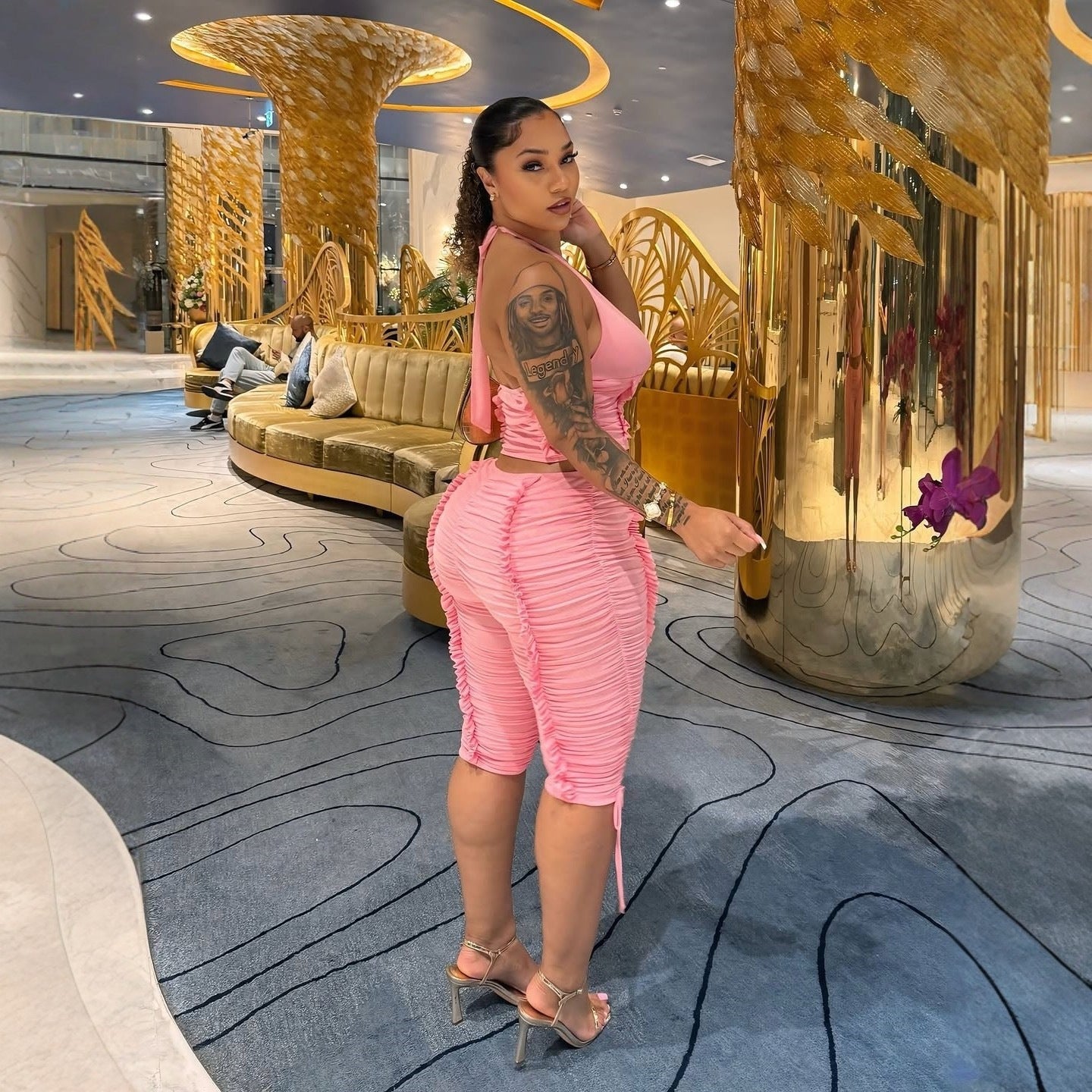 Backless Tank Top & Cropped Pants Co-ord — Women’s Two-Piece Set