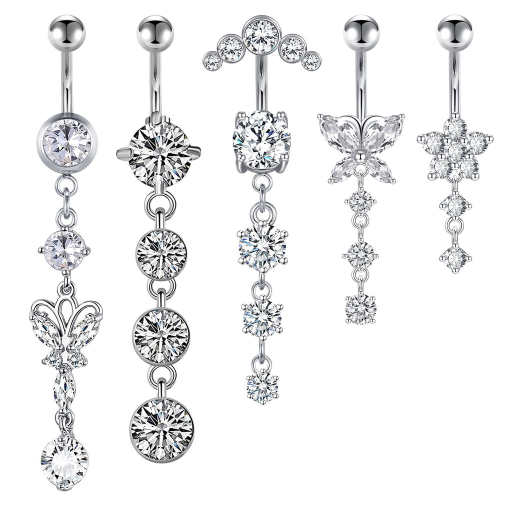 Butterfly Navel Stud — Stainless Steel & Copper Belly Piercing Jewellery