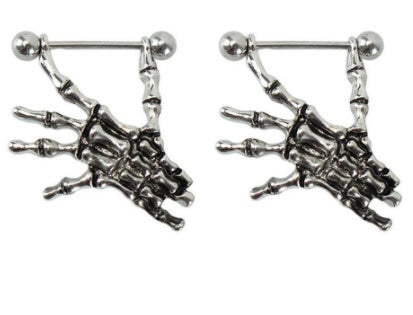 Punk Skeleton Nipple Barbell