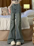 Womens Retro Flared Denim Jeans